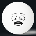 Funny Novelty Scared Face Emoji Pingpongbal<br><div class="desc">Grappig bang gezicht pingpongbal.</div>