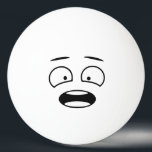 Funny Novelty Scared Face Emoji Pingpongbal<br><div class="desc">Grappig bang gezicht pingpongbal.</div>