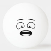 Funny Novelty Scared Face Emoji Pingpongbal (Voorkant)