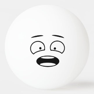 Funny Novelty Scared Face Emoji Pingpongbal