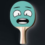Funny Novelty Scared Face Emoji Tafeltennisbatje<br><div class="desc">Pas de achtergrondkleur aan op dit nieuwe,  bang gezichtsveld.</div>