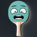 Funny Novelty Scared Face Emoji Tafeltennisbatje<br><div class="desc">Pas de achtergrondkleur aan op dit nieuwe,  bang gezichtsveld.</div>