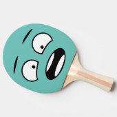 Funny Novelty Scared Face Emoji Tafeltennisbatje (Zijkant)