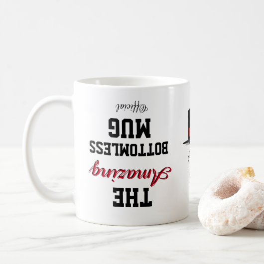 Funny Novelty the OFFICIAL AMAZING BOTTOMLESS Co. Koffiemok (Met donut)