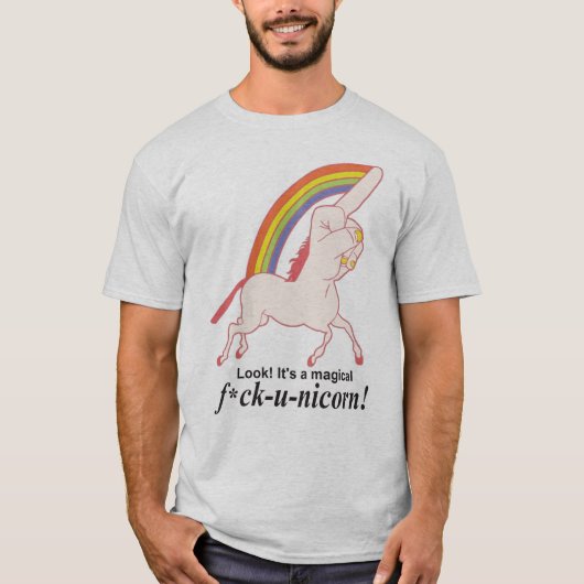 Funny Novelty Unicorn T-shirt (Voorkant)