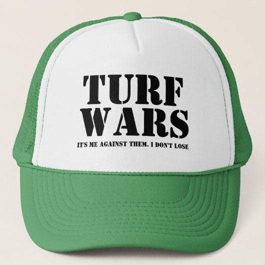 Funny Novelty Vaderdag Gift Idea TURF WARS Trucker Pet (Voorkant)