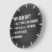 Funny Novelty Workout Humor - Mijn Nieuwe Dieet -  Grote Klok (Hoek)