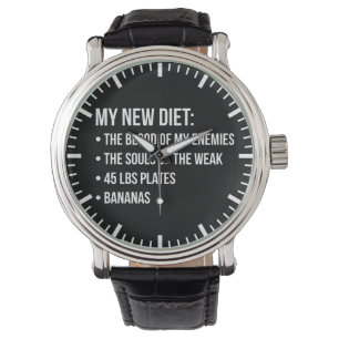 Funny Novelty Workout Humor - Mijn Nieuwe Dieet -  Horloge