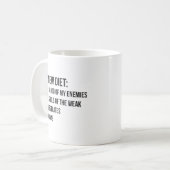 Funny Novelty Workout Humor - Mijn Nieuwe Dieet - Koffiemok (Voorkant links)