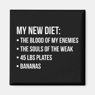 Funny Novelty Workout Humor - Mijn Nieuwe Dieet -  Magneet