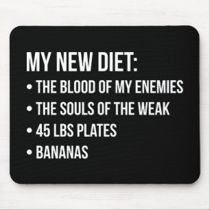 Funny Novelty Workout Humor - Mijn Nieuwe Dieet -  Muismat