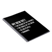 Funny Novelty Workout Humor - Mijn Nieuwe Dieet - Notitieboek (Rechterzijde)