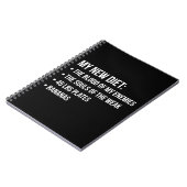 Funny Novelty Workout Humor - Mijn Nieuwe Dieet - Notitieboek (Linkerzijde)