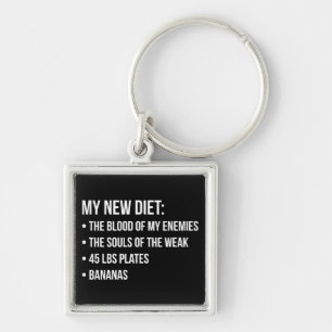 Funny Novelty Workout Humor - Mijn Nieuwe Dieet -  Sleutelhanger