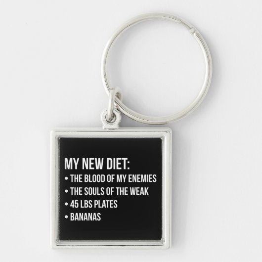 Funny Novelty Workout Humor - Mijn Nieuwe Dieet -  Sleutelhanger (Voorkant)