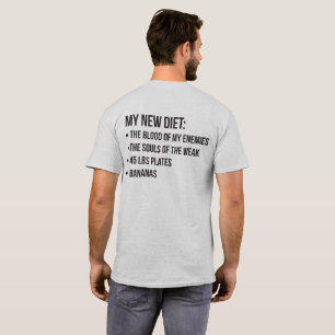 Funny Novelty Workout Humor - Mijn Nieuwe Dieet -  T-shirt