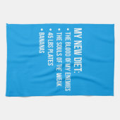 Funny Novelty Workout Humor - Mijn nieuwe dieet -  Theedoek (Horizontaal)