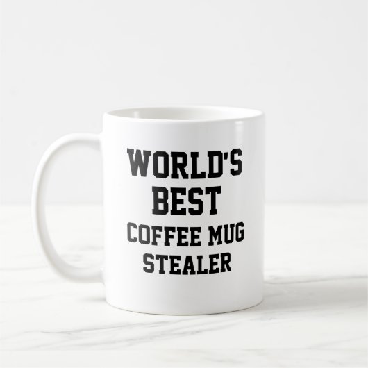 Funny Novelty WORLD'S BESTE COFFEE MOK STEALER (Links)
