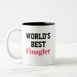 Funny Novelty WORLD'S BESTE FINAGLER Tweekleurige Koffiemok
