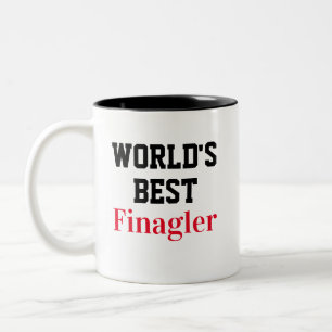 Funny Novelty WORLD'S BESTE FINAGLER Tweekleurige Koffiemok