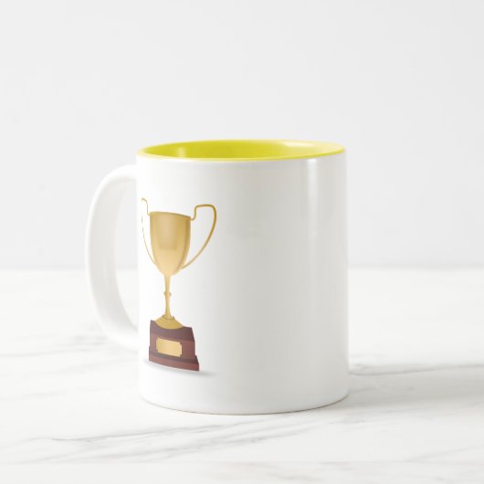 Funny Novelty WORLD'S BESTE SPOON CLINKER Tweekleurige Koffiemok (Voorkant links)