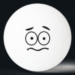 Funny Novelty Worried Face Emoji Pingpongbal<br><div class="desc">Grappig bezorgd gezicht pingpongbal.</div>