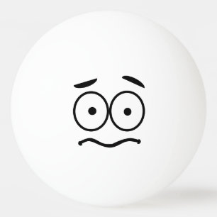 Funny Novelty Worried Face Emoji Pingpongbal
