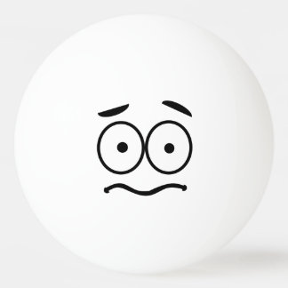 Funny Novelty Worried Face Emoji Pingpongbal