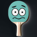 Funny Novelty Worried Face Emoji Tafeltennisbatje<br><div class="desc">Pas de achtergrondkleur aan op dit nieuwigheids bezorgd gezichtspeddel.</div>