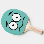 Funny Novelty Worried Face Emoji Tafeltennisbatje (Zijkant)