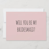 Funny Now Act verrast, word jij mijn Bridesmaid? Kaart (Achterkant)