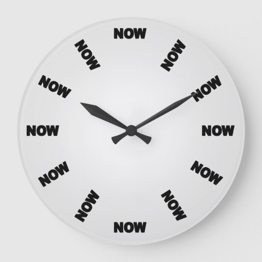 Funny Now Clock (Light Grey) Grote Klok (Voorkant)