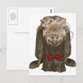 Funny Nubian Goat met monocle Briefkaart (Voorkant / Achterkant)