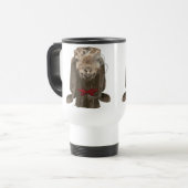 Funny Nubian Goat met monocle Reisbeker (Voorkant links)