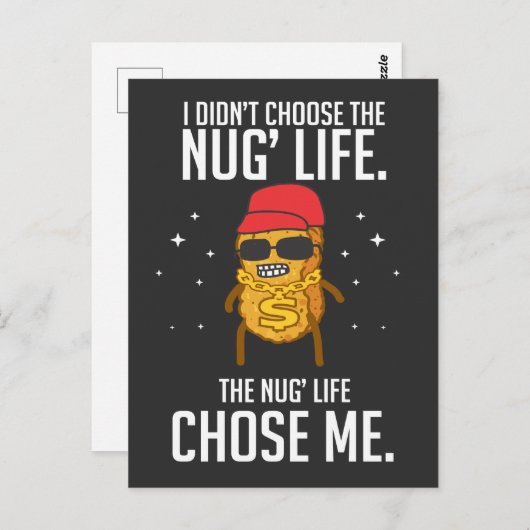Funny Nug Life Design Chicken Nugget Briefkaart (Voorkant / Achterkant)