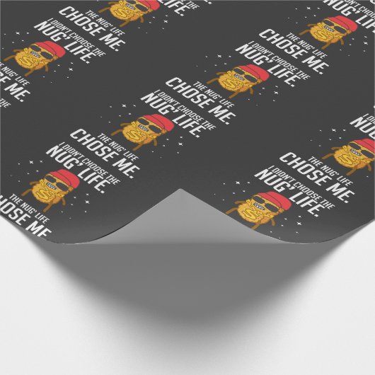 Funny Nug Life Design Chicken Nugget Cadeaupapier (Hoek)