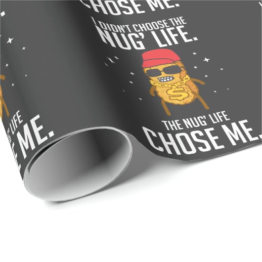 Funny Nug Life Design Chicken Nugget Cadeaupapier (Rol Hoek)