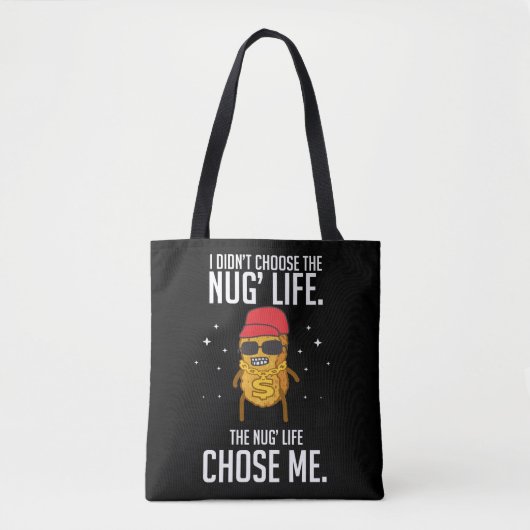 Funny Nug Life Design Chicken Nugget Tote Bag (Voorkant)