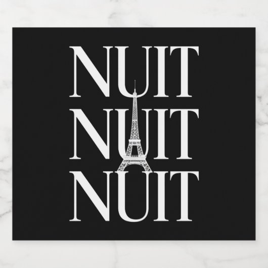 Funny Nuit Nuit Bier Etiket (Enkel label)