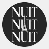 Funny Nuit Nuit Ronde Sticker (Voorkant)