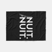 Funny Nuit Nuit T-shirt Fleece Deken (Voorkant (Horizontaal))