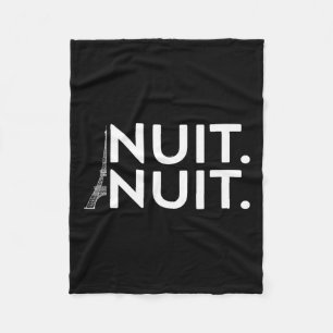 Funny Nuit Nuit T-shirt Fleece Deken