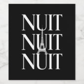 Funny Nuit Nuit Wijn Etiket (Enkel label)