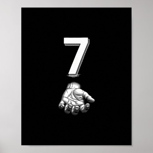 Funny Number 7 Matching 67 Meme Costume  Poster (Voorkant)