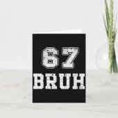 Funny Number Bruh Meme Retro Gift Men, Boys Tee Fa Kaart (Voorkant)