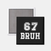 Funny Number Bruh Meme Retro Gift Men, Boys Tee Fa Magneet (Voorkant / Achterkant)