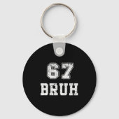Funny Number Bruh Meme Retro Gift Men, Boys Tee Fa Sleutelhanger (Voorkant)