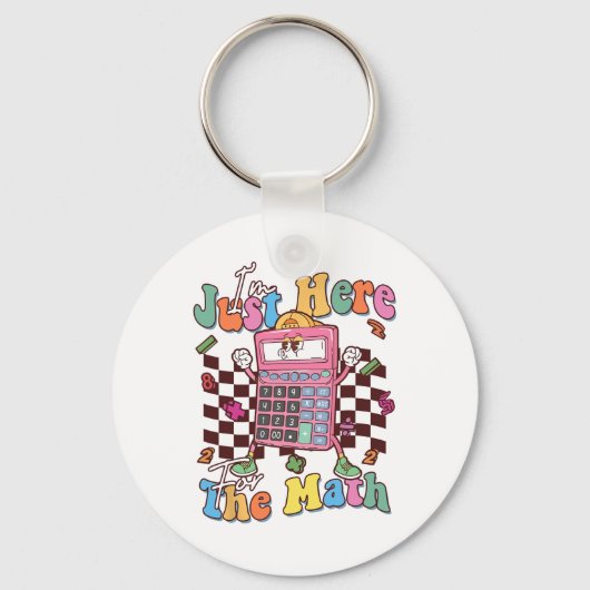 Funny Number Day Maths Day Calculator Teacher Stud Sleutelhanger (Voorkant)