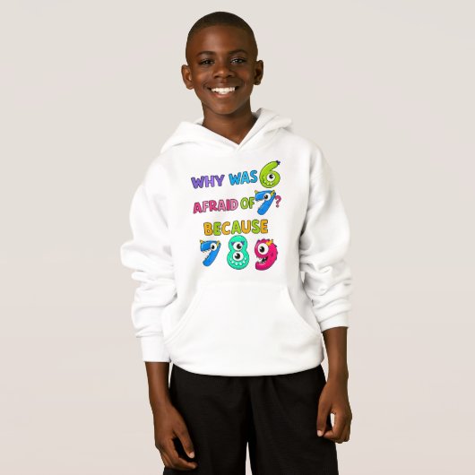 Funny Number Day Maths Hoodie for Kids | School Jo (Voorkant volledig)
