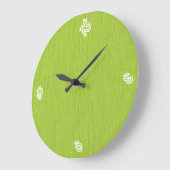 Funny Number met Green Wood Grain Grote Klok (Hoek)